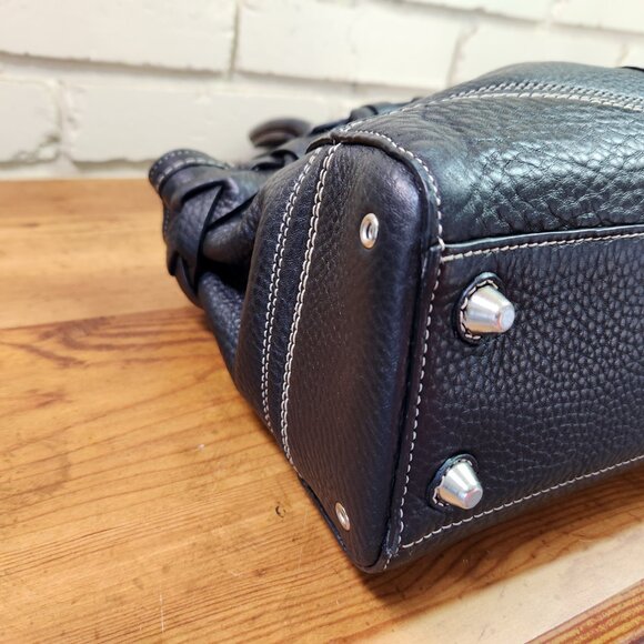 Like New Coach Hampton Black Leather Handbag Purse - Picture 9 of 14